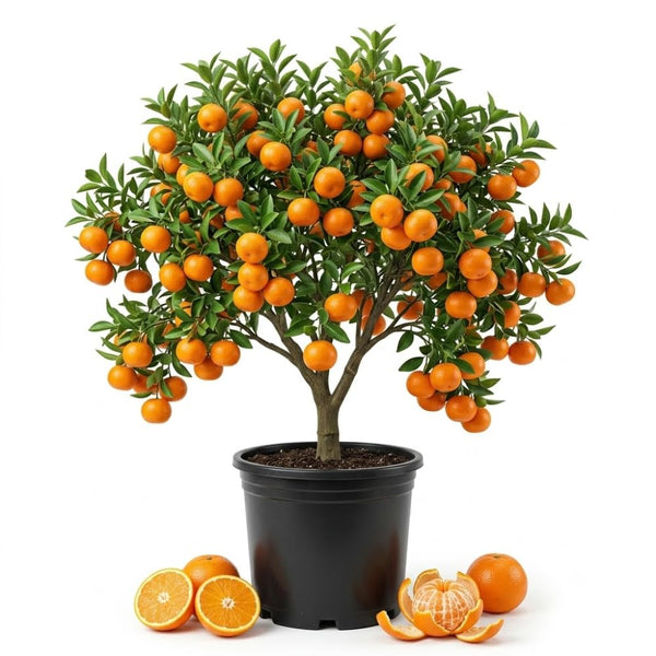 Grafted Tangerine Fruit Tree, Sweet Fruit Tree, 2-3 Ft Tall, 1 Gallon Pot