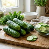 2 Green Cucumber Vine Live Plants, Container Garden Plant, 6-8 Inch Tall
